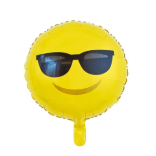 Emoji Aurinkolaseilla Pyöreä Folioilmapallo