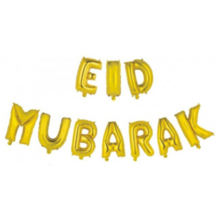 Kultaiset Eid Mubarak -folioilmapallot