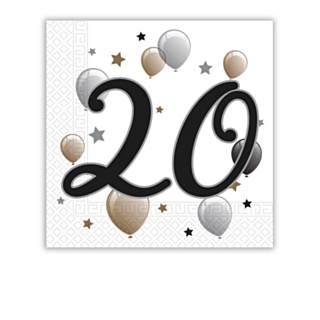 20-vuotisjuhlien servetit