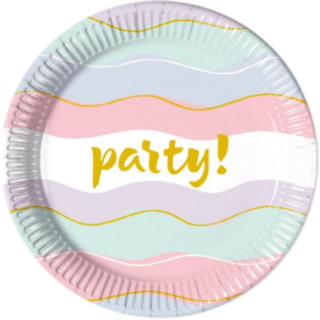 Pastel Party Kertakäyttölautaset