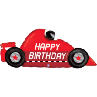 Kilpa-auto Happy Birthday Foliopallo