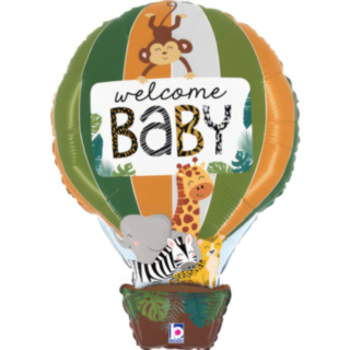 Viidakon Eläimet Welcome Baby Folioilmapallo