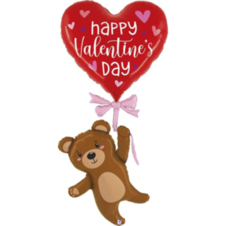 Happy Valentine's Day Nalle Foliopallo