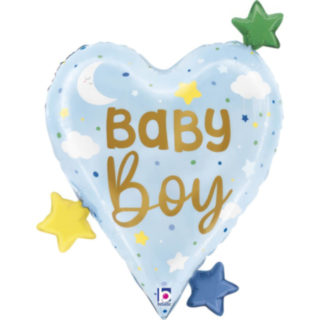 Baby Boy Sydän Folioilmapallo