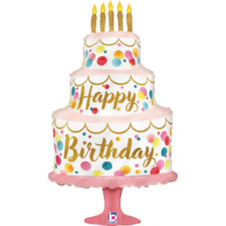 Kermakakku Happy Birthday Folioilmapallo