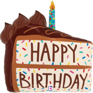 Suklaakakku Happy Birthday Folioilmapallo