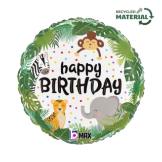 Viidakko Happy Birthday Foliopallo