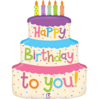 Kerroskakku Happy Birthday Folioilmapallo