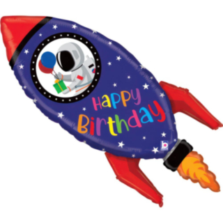 Rakettialus Happy Birthday Foliopallo