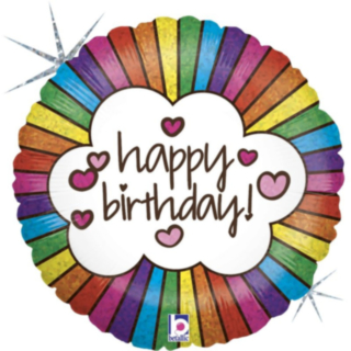 Happy Birthday Sateenkaari Foliopallo