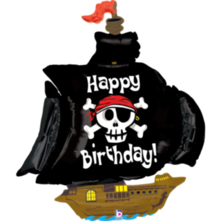 Merirosvolaiva Happy Birthday Folioilmapallo