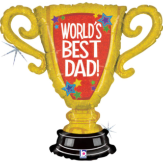Pokaali World's Best Dad Folioilmapallo