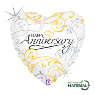 Happy Anniversary Sydän Folioilmapallo