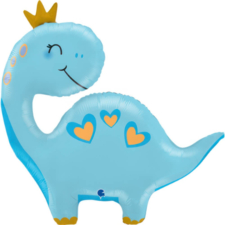 Dino Kruunu Folioilmapallo Sininen