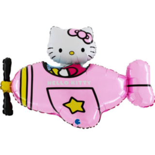 Hello Kitty® Lentokone Folioilmapallo Vaaleanpunainen
