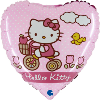 Hello Kitty® Pyöreä Sydän Folioilmapallo