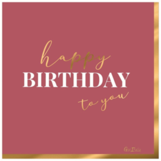 Happy Birthday To You Lautasliinat Pinkki