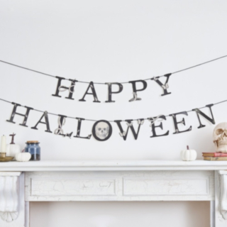 Hyvää Halloweenia Viiri Musta