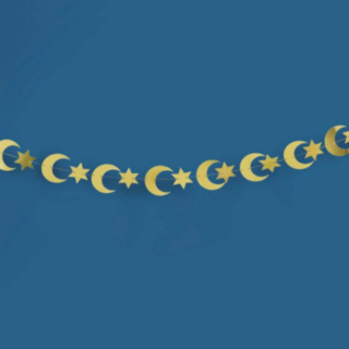 Eid Mubarak Kuu & Tähdet Köynnös