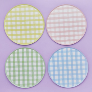 Gingham Pastelli Lautaset