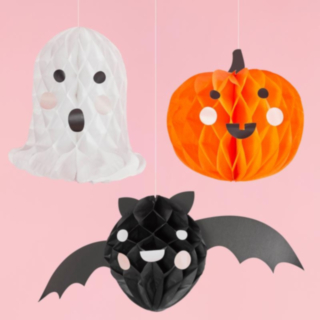Halloween-hunajakennokoristeet