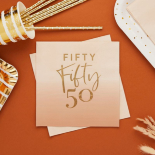 50-Vuotisjuhlan Lautasliinat Roosa