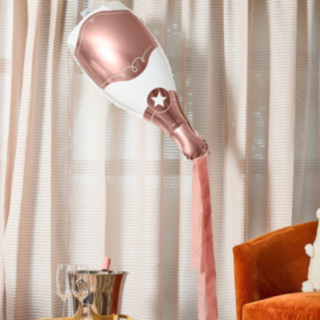 Samppanjapullo Foliopallo Ruusukulta