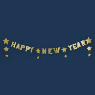 Happy New Year Koristenauha Kulta