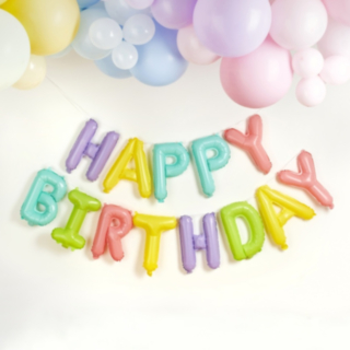 Happy Birthday Foliopalloköynnös Pastelli