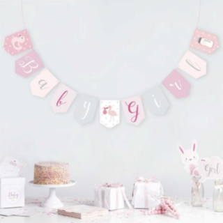 Baby Girl -viirinauha vaaleanpunainen/harmaa