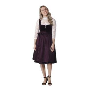 Dirndl Perinteinen Viininpunainen