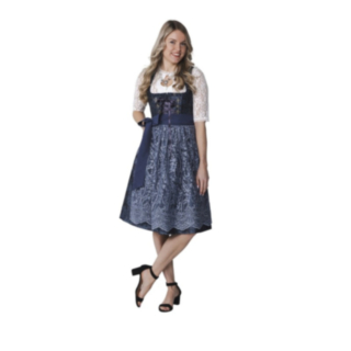 Dirndl Jacquard Sininen Kimalle