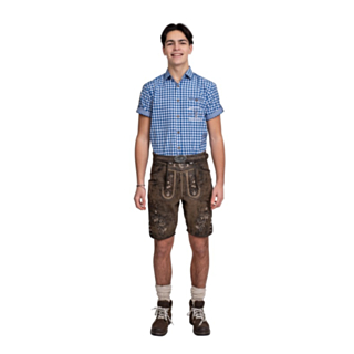 Lederhosen Nahkaa Antiikinruskea