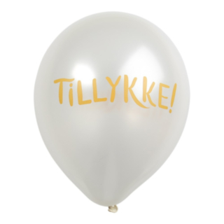 Tillykke Lateksipallot Helmenvalkoinen
