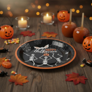Luuranko Halloween Pahvilautaset