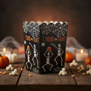 Luuranko Halloween Popcorn Astiat