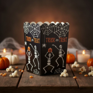 Luuranko Halloween Popcorn Astiat
