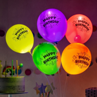 Illooms LED Punch Ilmapallot Happy Birthday