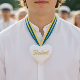 Student Sydän Valkoinen