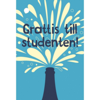 Grattis Till Studenten Kortti Sininen Pieni
