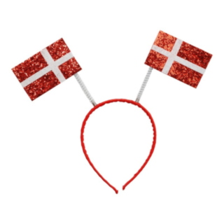 Tanskan Lippu Glitter Hiuspanta