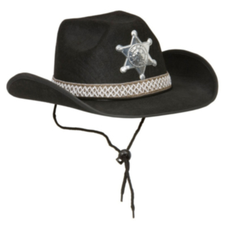 Sheriffi Cowboyhattu Musta