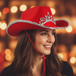 Tiara Cowboyhattu Punainen