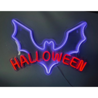 Halloween Lepakko LED Neon Kyltti