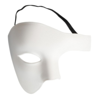 Phantom Puolinaamio Valkoinen