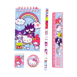 Hello Kitty® -Kirjoitussetti Vaaleansininen/Vaaleanpunainen