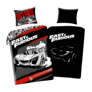 Fast & Furious pimeässä hohtava puuvillainen vuodevaatesetti