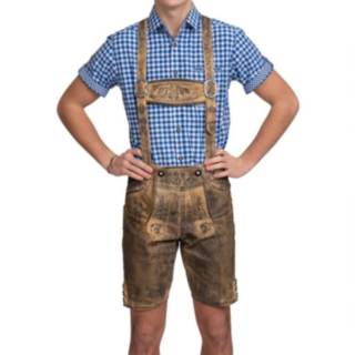 Lederhosen-Nahkahousut Tekonahkaa Retro