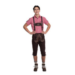 Lederhosen Polvipituus Tummanruskea