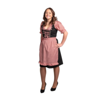 Dirndl Ruudullinen Punainen/Musta